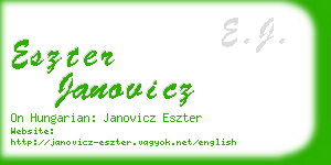 eszter janovicz business card